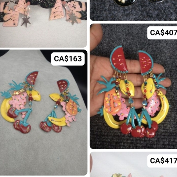 Tropical fruit lunch earrings - Picture 5 of 5